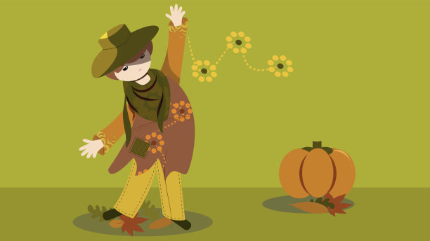 时尚主题与南瓜一起落下图片下载