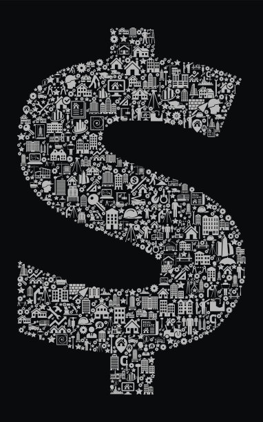 美元建筑行业矢量图标模式图片下载