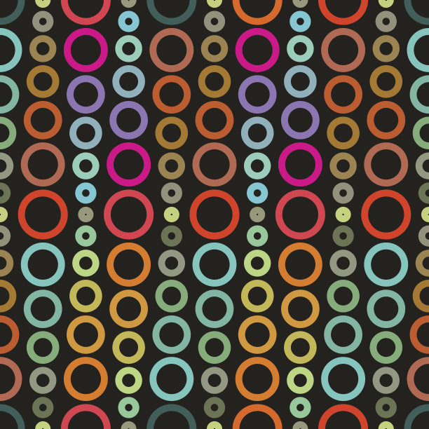混合圆无缝图案图片下载