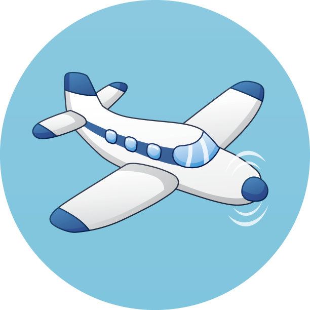 白色螺旋桨飞机矢量。图片下载