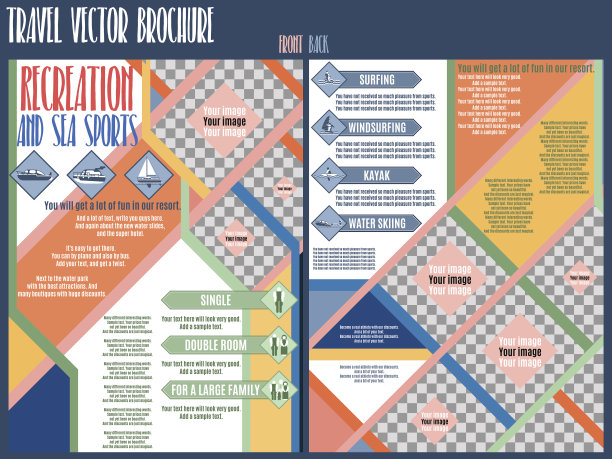 一家旅游公司关于海洋运动的小册子图片下载