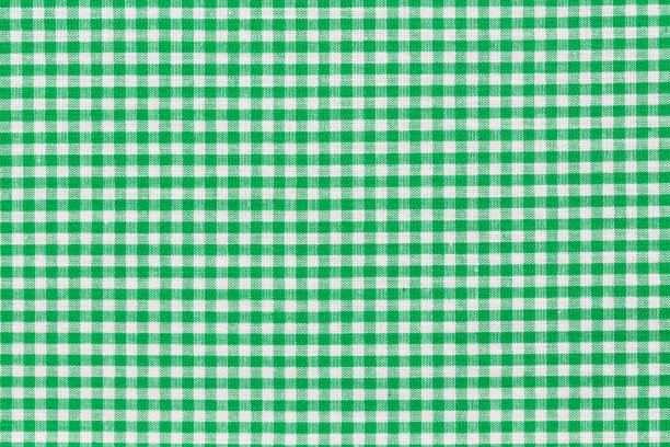 绿色方格野餐桌布图片下载