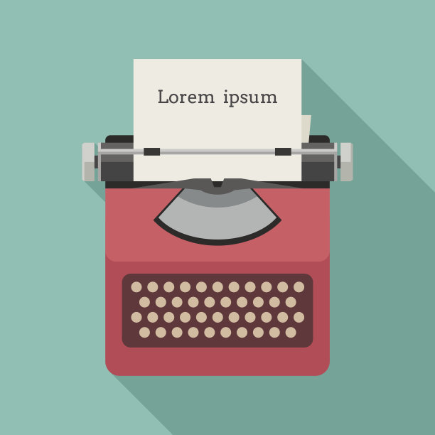 打字机平图标图片下载