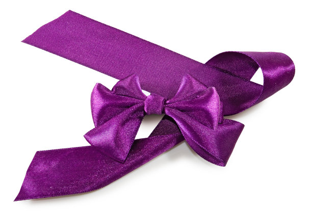 ，紫色蝴蝶结的特写图片下载
