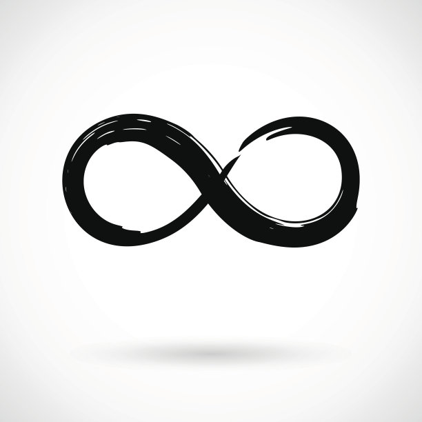 无限符号grunge笔触图片下载