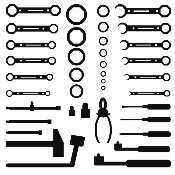 扳手符号矢量插图图片下载
