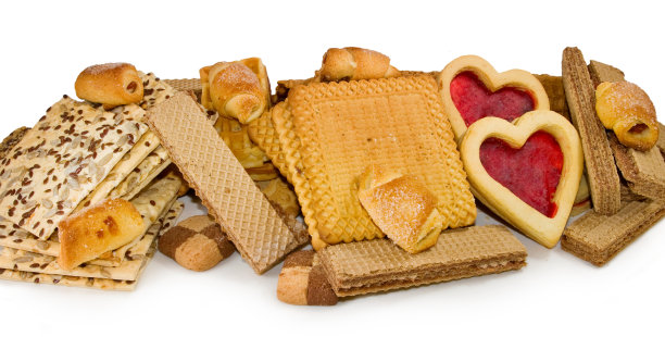 许多美味饼干的特写图像图片下载