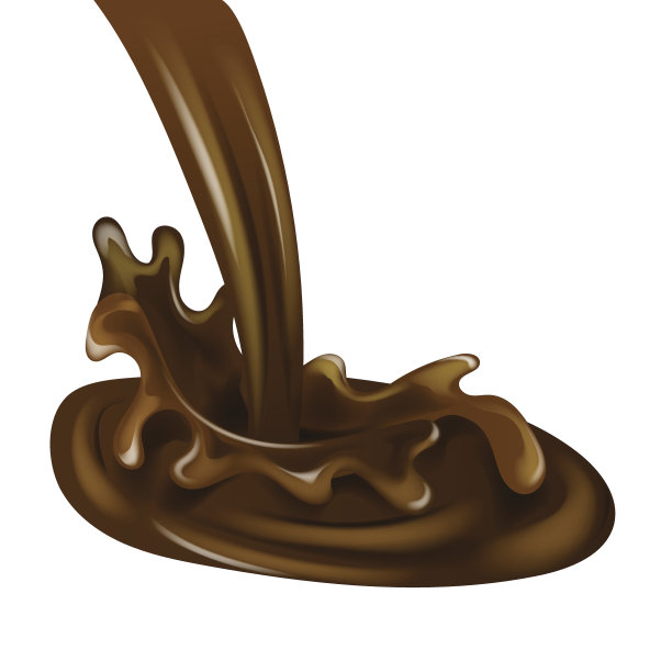 飞溅和旋转巧克力液体的设计使用孤立的3d插图图片下载