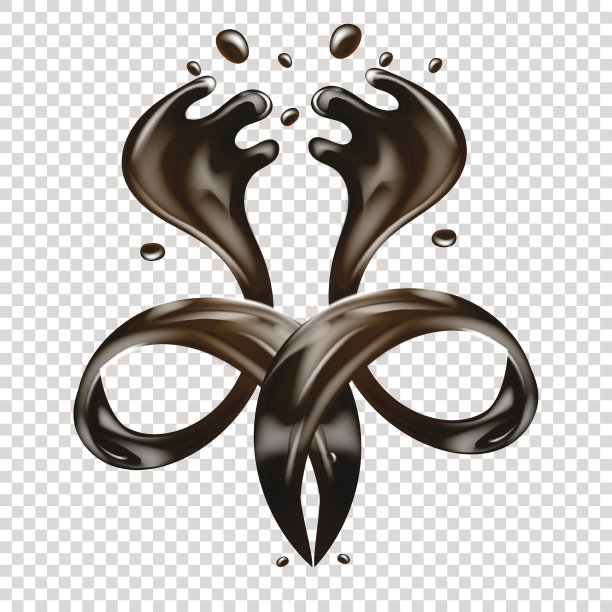 飞溅和旋转巧克力液体的设计使用孤立的3d插图图片下载