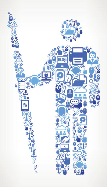 Stick figure Holding Brush技术支持矢量图标模式图片下载