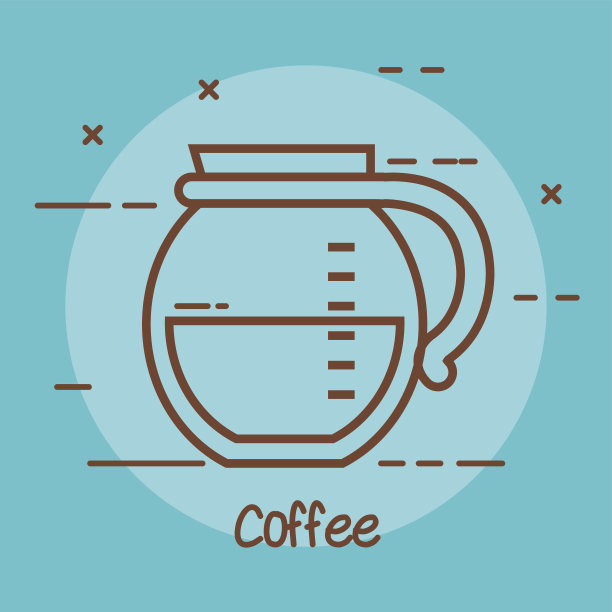 带有把手设计的咖啡壶玻璃罐图片下载