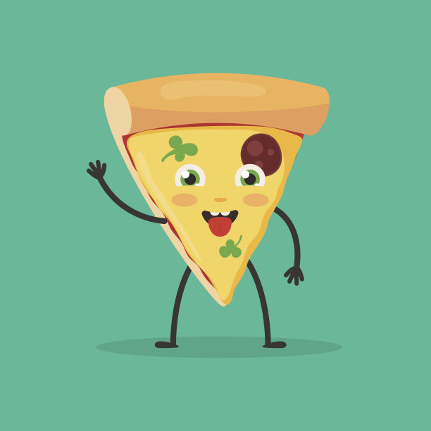 可爱的角色披萨图片下载