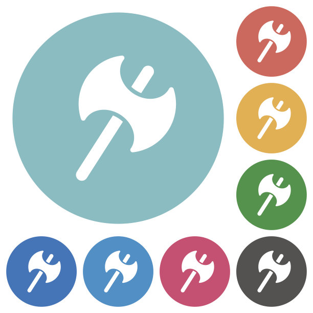 双头战斧扁圆图标图片下载