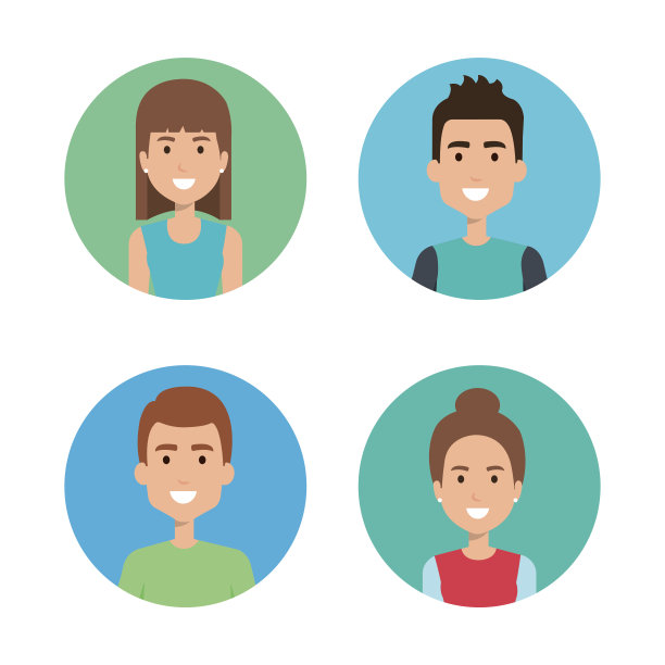 年轻人使用虚拟化身图片下载