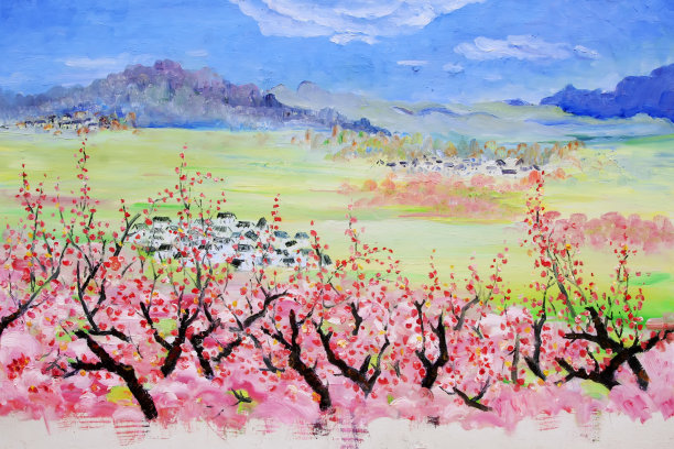 2014年7月8日，中国滦南县，博物馆精品油画作品图片下载