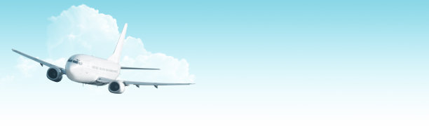 网站的横幅，乘飞机旅行。图片下载