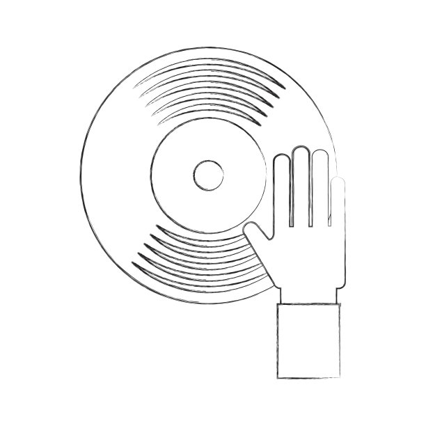 手摸黑胶唱片娱乐图片下载