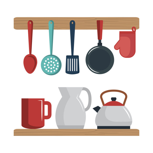 色彩斑斓的厨具设计图片下载