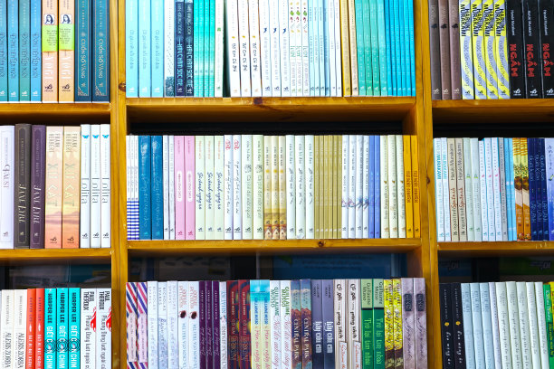 图书馆里装饰精美的书籍图片下载