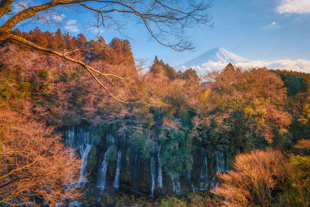 富士山瀑布图片下载