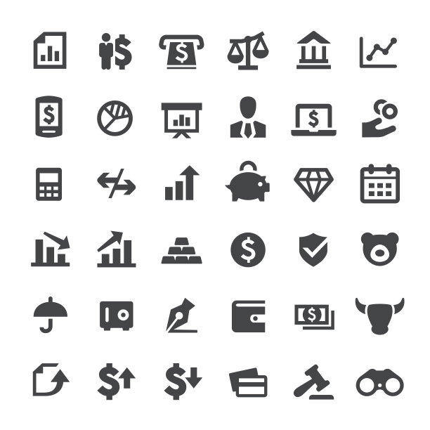 金融矢量图标图片下载