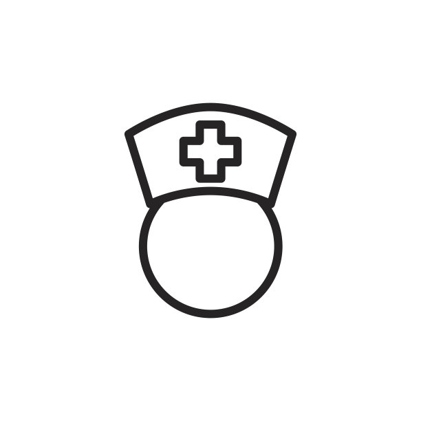 白色背景上的护士图标图片下载