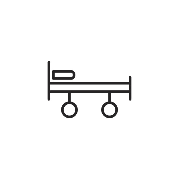 担架，轮子上的床图标图片下载