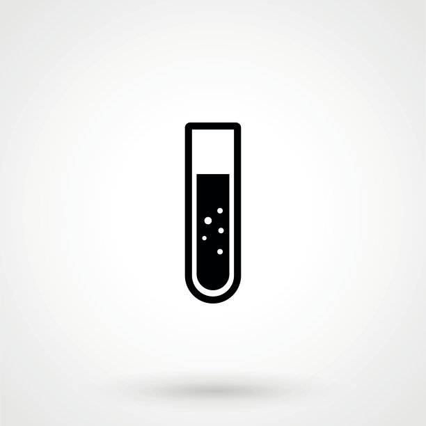 试管图标矢量插图上的白色背景。图片下载