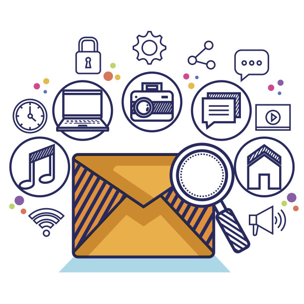 电子邮件社交媒体沟通信件信息图片下载