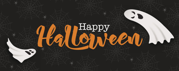 万圣节快乐海报卡片矢量插图。图片下载