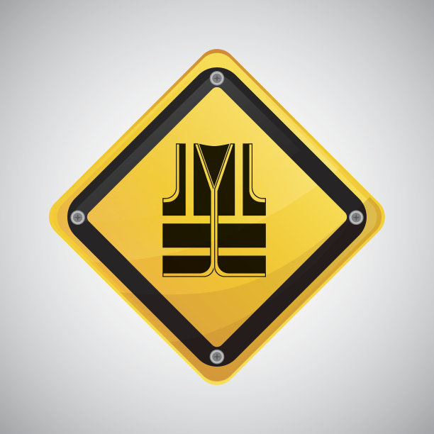 工业安全设计。道路标志和警示说明图片下载