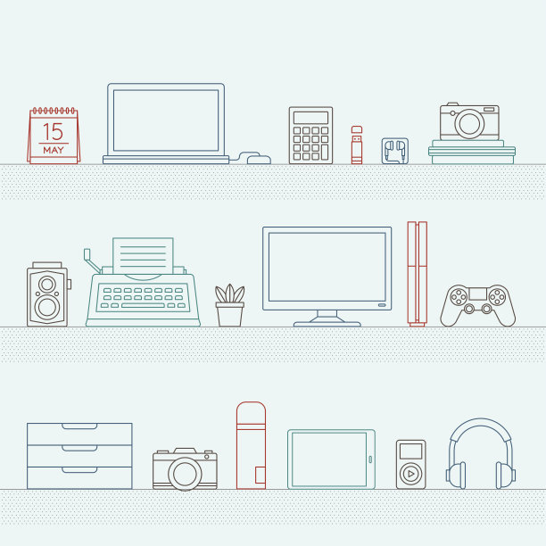 数字设备的向量集图片下载