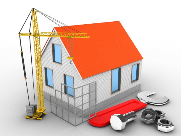 3d房子红屋顶图片下载