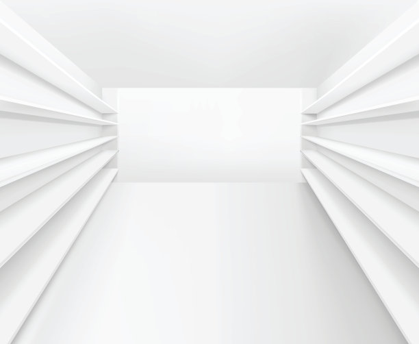 逼真的3d金属或塑料架子。展示店图片下载