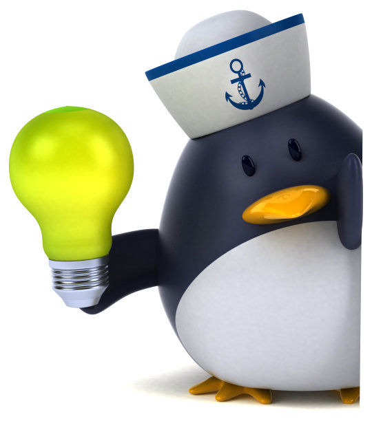 有趣的企鹅- 3D插图图片下载