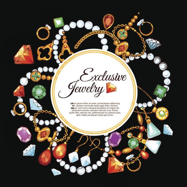 矢量海报的珠宝时尚配饰图片下载