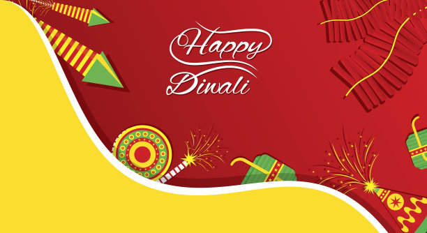 创意快乐排灯节问候设计图片下载