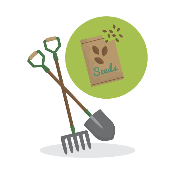 园艺设计。工作和工具概念图片下载