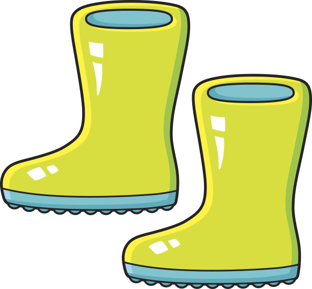 长筒胶靴矢量。图片下载