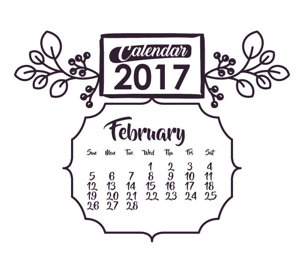 2017年日历设计图片下载
