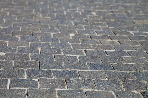 软焦点近灰色鹅卵石道路小径纹理背景图片下载