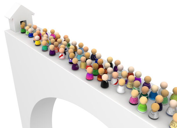 卡通人群，白桥图片下载