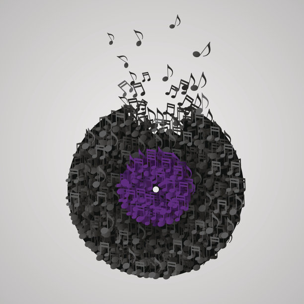 抽象的音乐背景。乙烯基盘图片下载