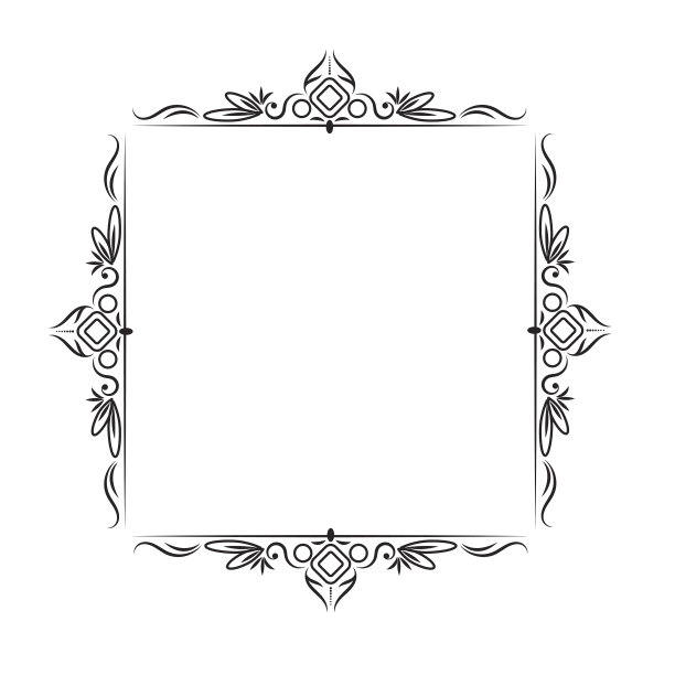 黑色经典复古方框素材图片