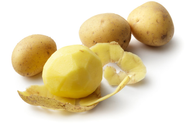 蔬菜:白色背景上孤立的土豆图片下载