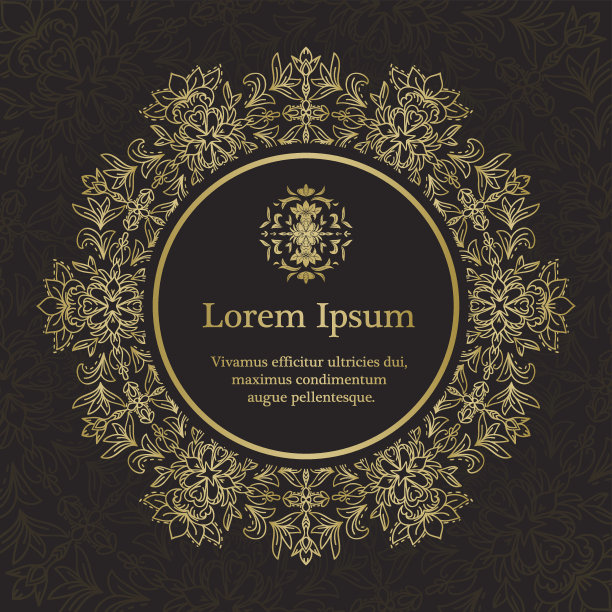 背景与黄金花卉装饰。图片下载