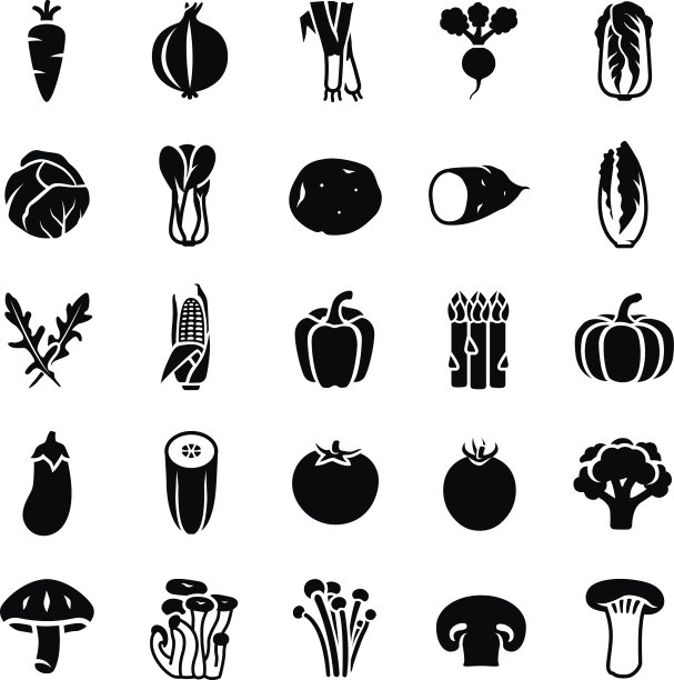 蔬菜II矢量图标图片下载