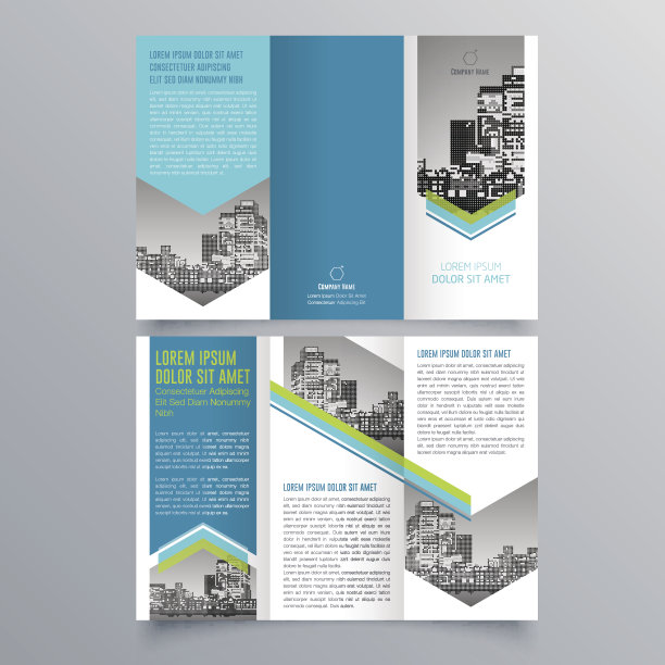 宣传册设计，宣传册模板，创意三折，趋势宣传册图片下载