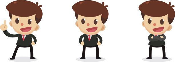 可爱的商人在行动。图片下载