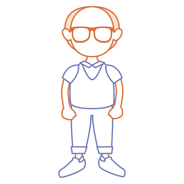 戴眼镜的年轻人化身图片下载